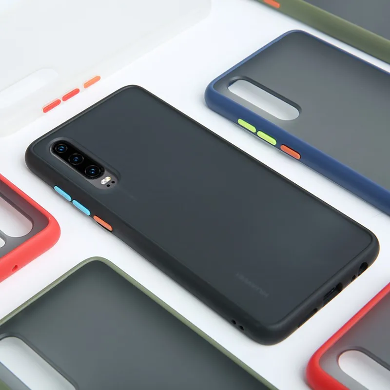 Прочный армированный чехол для телефона чехол-броня матовый huawei P20 P30 коврики 30 lite