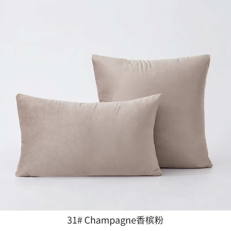 Inyahome Acqua Green Luxury Velvet Cushion Cover Pillow Cover Pillowcase Home Decorative Pillow Pillowslip Sofa Throw Pillows 