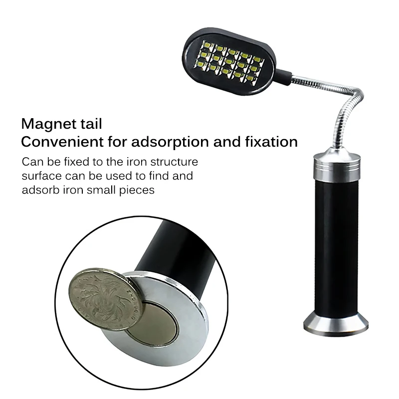 Портативный светодиодный фонарик Рабочая лампа магнитный гибкий наружный