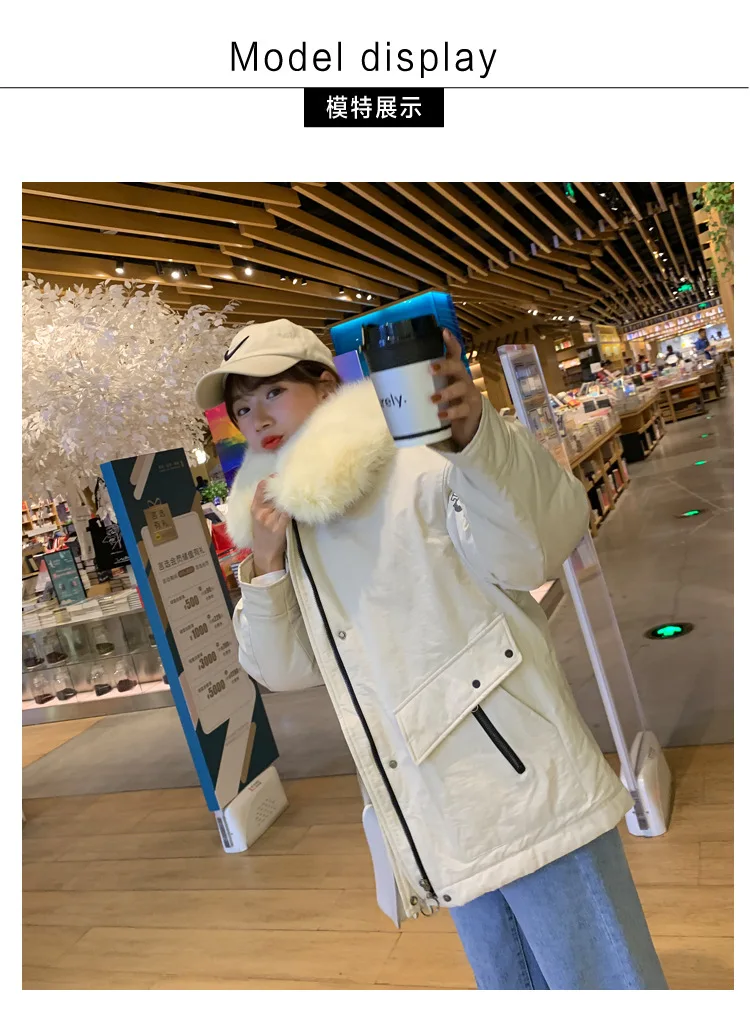 Winter jacket women for women short style new Korean version of loose cotton jacket with velvet and thick cotton