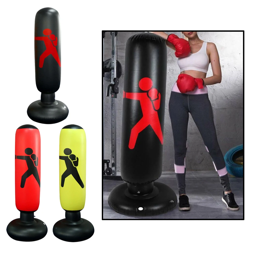 Inflatable Boxing Punch Bag Adults Children Column Target Bag Gym Training