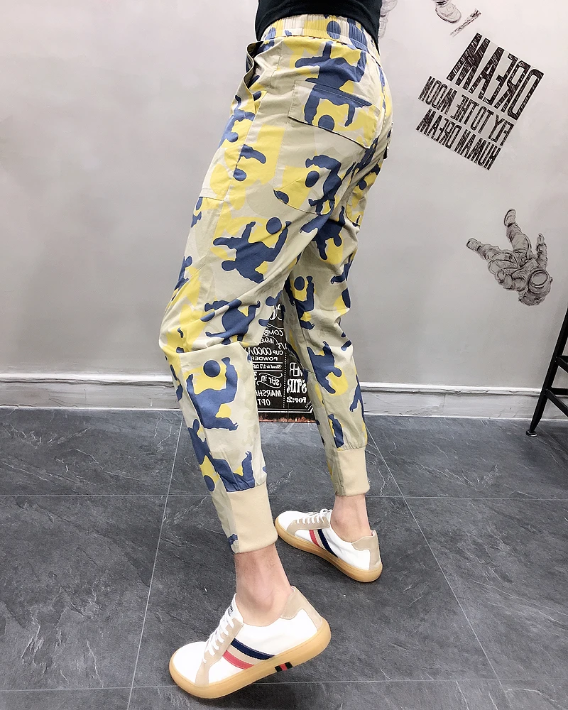 Broek хип-хоп повседневные джоггеры Broek Zomer Dunne камуфляж Afdrukken Haren Broek Mannelijke Broek Heren Antalon Homme