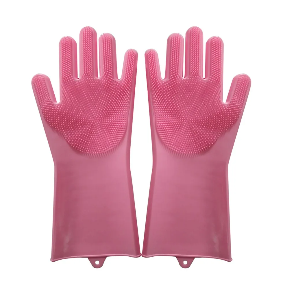 2 шт Силиконовые чистящие перчатки многофункциональные Волшебные силиконовые перчатки для мытья посуды для кухни бытовые силиконовые моющие перчатки d