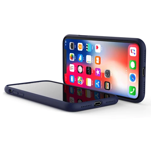 Для iPhone 11 чехол Xundd жидкий силиконовый противоударный защитный чехол для iPhone XR чехол XS Max XS X для iPhone 7 8 Plus чехол Funda - Цвет: dark-blue phone case