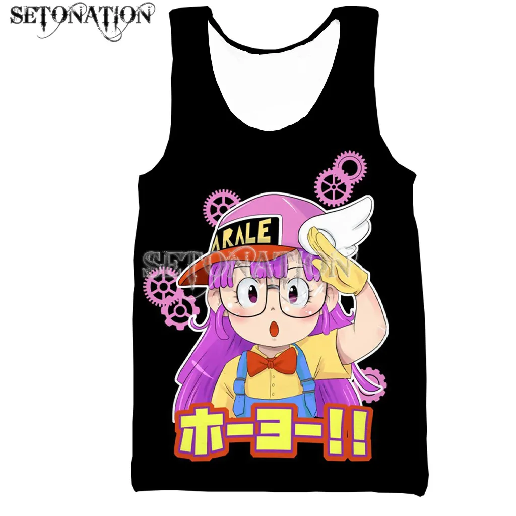 Arale Norimaki-Chaleco con estampado 3D para hombre y mujer, ropa de calle informal estilo Harajuku, popular, de verano, envío directo