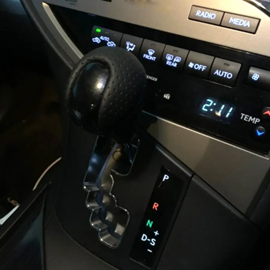 Автомобиль переключения передач Ручка черный натуральная кожа подходит для Toyota Lexus ES300 GS300 IS250 LS400 LS460 SC430