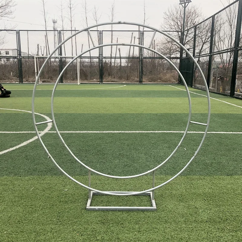 1.5m in diameter Рождественские Свадебные реквизиты, вечерние арки, железная АРКА, Цветочный Стенд, двойное круглое кольцо, арка, рамка, искусственный цветок, декоративный - Цвет: 1.5m in diameter