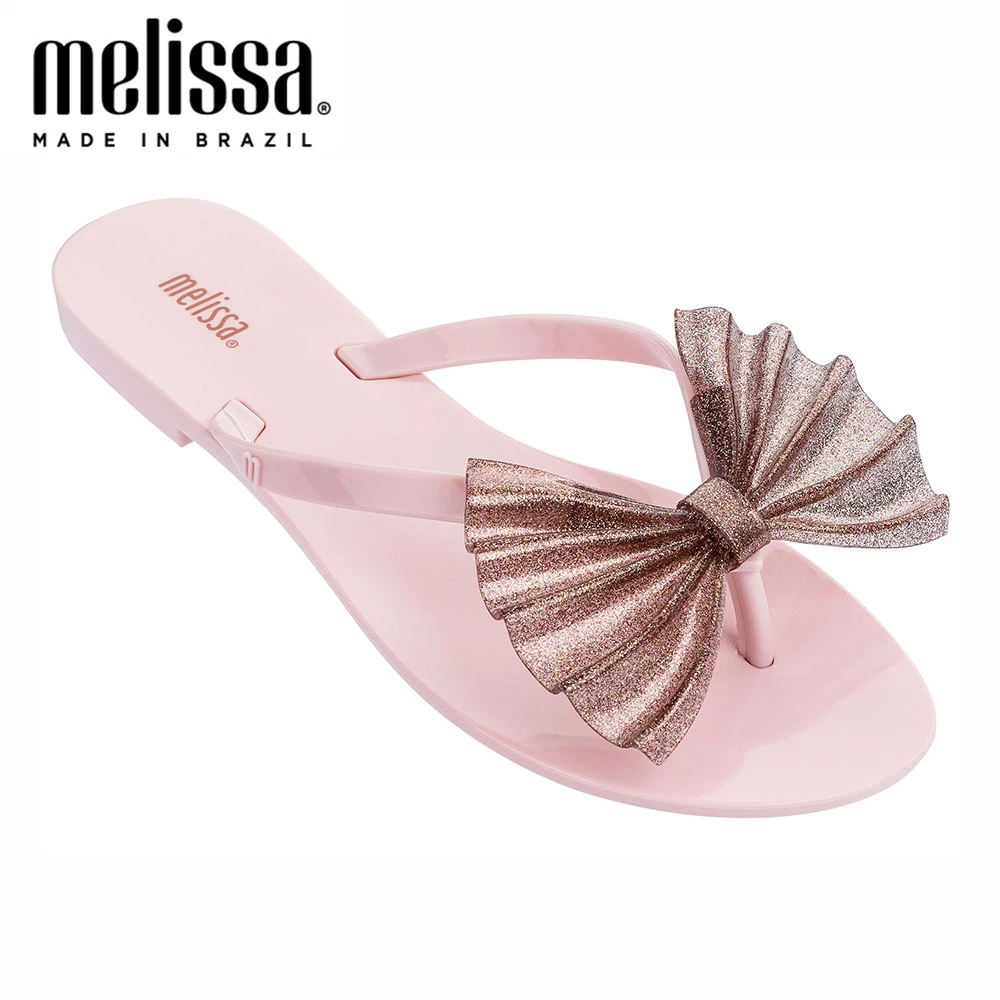 

2020 Women MELISSA HARMONIC BOW VI AD Adulto Women Jelly Shoes Flat Slippers Sandals Jelly Flip Flop Melissa Female Flat Shoes