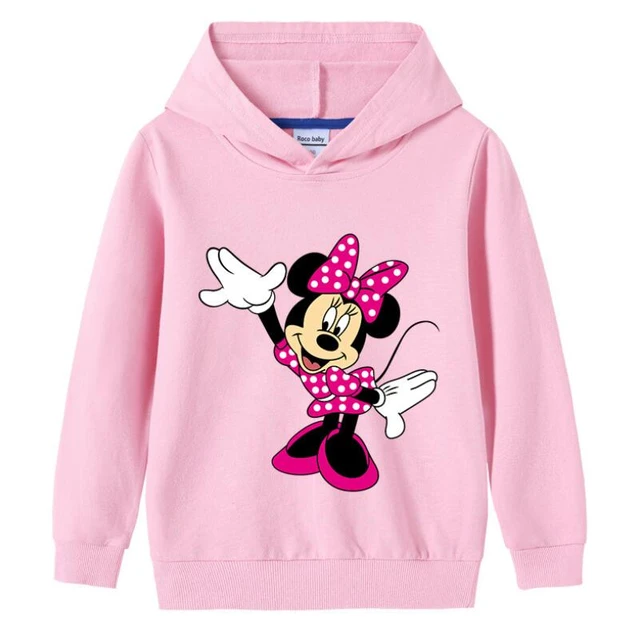 Felpa Con Cappuccio Minnie Per Bambine, Morbido Cotone, Stampata E Confortevole, Licenza Ufficiale Cerdá