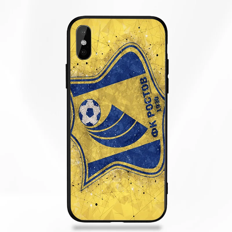 Чехол для телефона Shomurodov чехол для iphone DIY для Rostov FC чехол черный мягкий TPU для iphone 11Pro X XR XS MAX 7 8 7plus 6 6S 5S SE 5