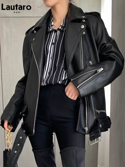 Leather biker jacket