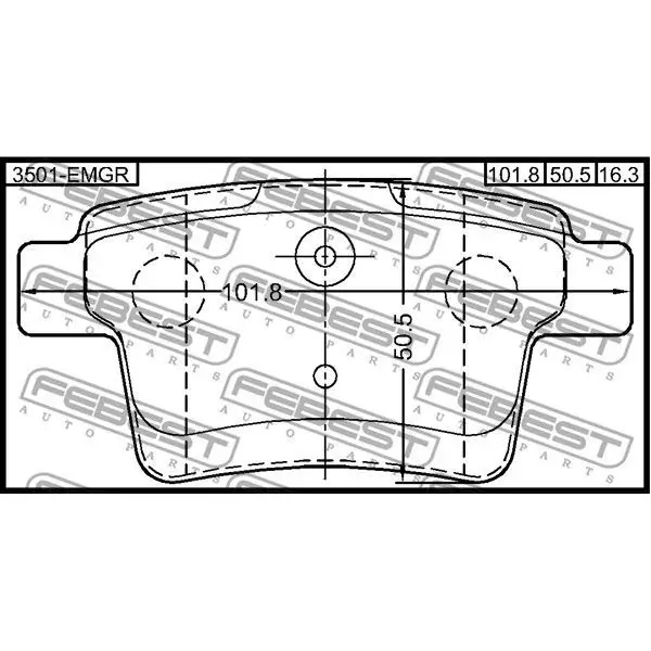 Колодки тормозные GEELY EMGRAND X7 14- задние FEBEST 3501-EMGR