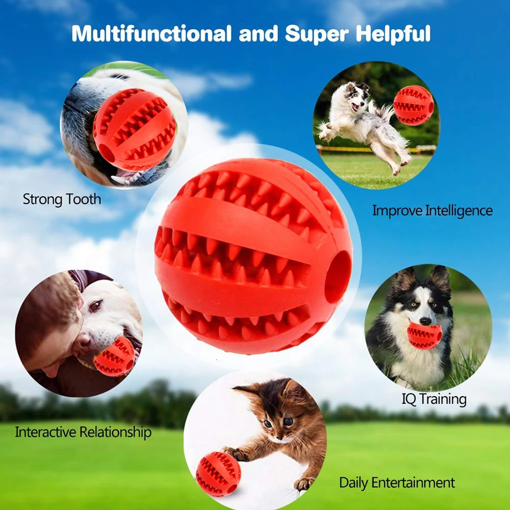 Игрушки для собак, зубная щетка для собак, чистый шар, еда, очень жесткий резиновый интерактивный шар, игрушка для собак для маленьких средних собак