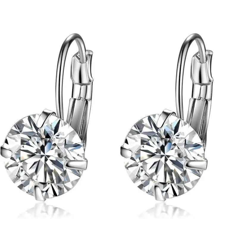 Circle Earring Fashion Shining round cubic Zircon high quality gold filled hoop earrings for women Anti-allergy Earings
