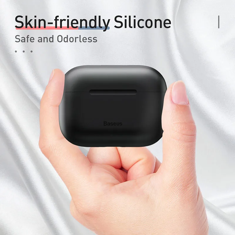 Мягкий силиконовый чехол Baseus для Apple Airpods, противоударный чехол ForAirPods 1 2, защитный чехол для наушников, аксессуары для наушников