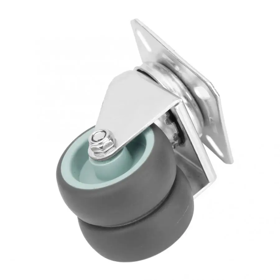 

Wheels For Suitcases 4pcs 2" Swivel Casters Double-Wheel Heavy Duty Casters with 360 Degree Top Plate . 132lbs