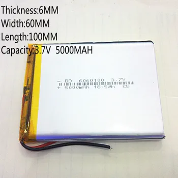 

(free shipping)Polymer lithium ion battery 3.7 V, 6060100 can be customized wholesale CE FCC ROHS MSDS quality certification