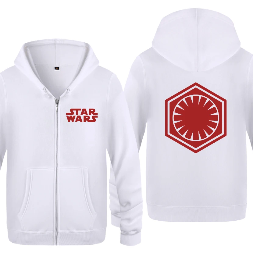 The Force Awakens первый заказ Insignia-Star Wars толстовки мужские мужская молния с капюшоном флисовые толстовки кардиганы