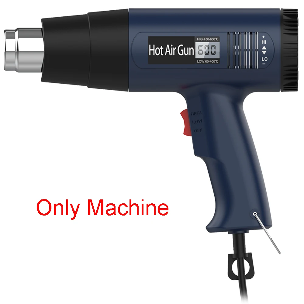 2000W Heat Gun with Temperature Settings 100- 600  Digital  (option) Hot Air Gun for Shrinking PVC Stripping Paint Crafts gravity feed spray gun