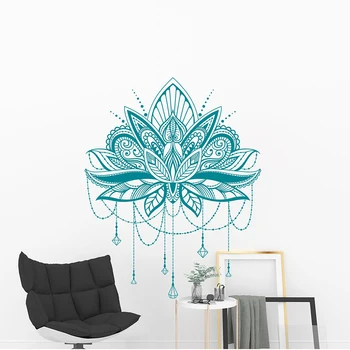 

Mandala Wall Decal - Mandala Lotus Decal, Gift for Her, Gift for Sister, Best Friend Gift, Henna Design Decal A12-001