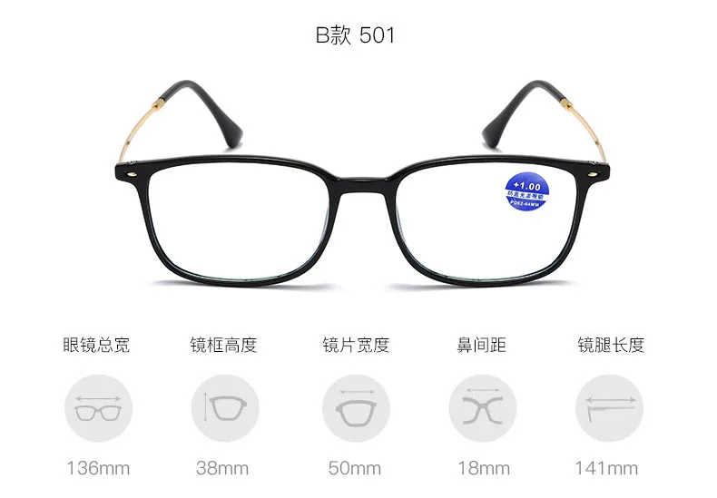 blue Light Blocking Reading glasses male far and near dual dual optical zoom progressive multifocal reading mirror female FML