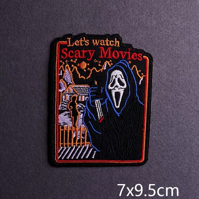 Hip-hop Rock/Music Patch Iron On Patches For Clothing Thermoadhesive Patches On Clothes Embroidery Patch Punk Joker Stickers PE6749CT