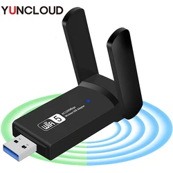 Adaptateur WiFi USB 3.0 1200Mbps, Dongle réseau sans fil double bande 2.4GHz 5GHz pour Windows vista Mac 10.6 – 10.15 Linux 
