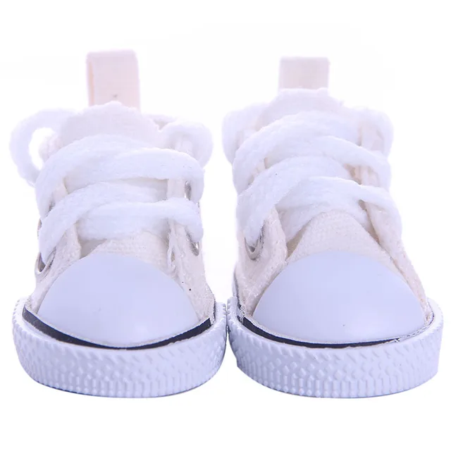 Shoes For Doll 5CM Mini Canvas Shoe Fit 14.5 Inch Nancy,Paola &BJD EXO Russian Doll DIY Handmade For Baby Birthday Festival Gift n1049