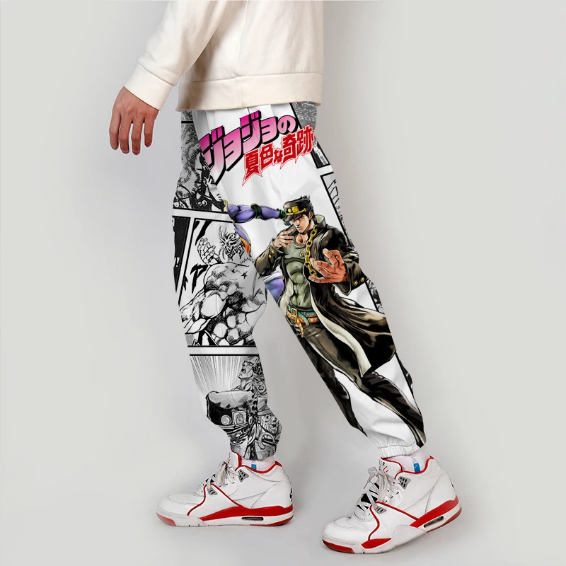 slim cargo pants JoJo Bizarre Adventure Trousers Unisex Joggers Pants Good Quality Women Men's Cargo Pants Harajuku Streetwear Elastic Trousers black cargo pants