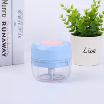 

Portable Mini Electric Garlic Masher Waterproof Cooking Machine Durable Stainless Steel S-shaped Blade Crushed Garlic Ginger