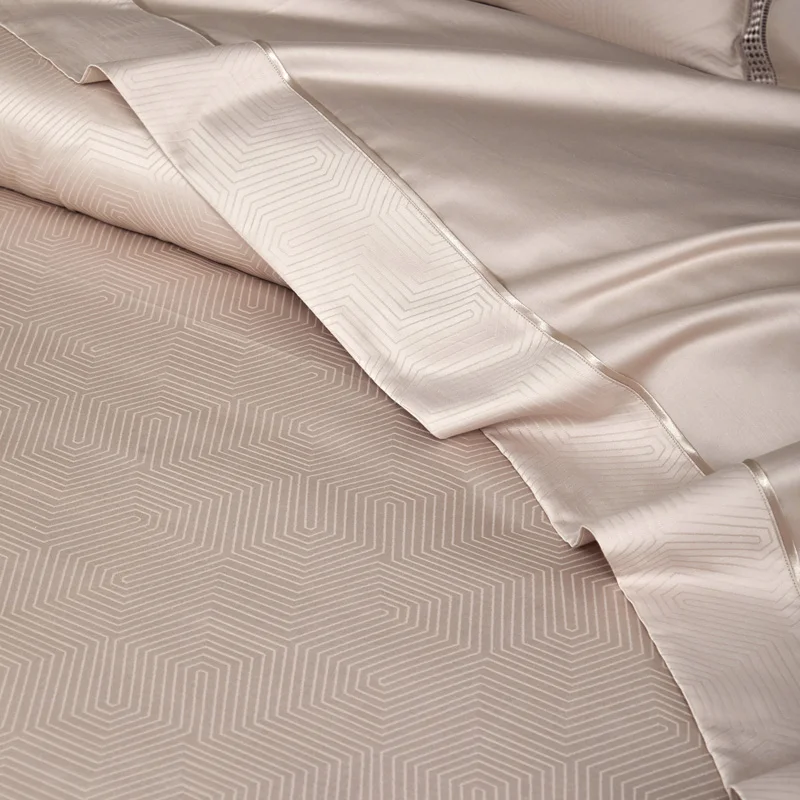 Free Shipping Pure Color Comforter Bedding sets Egyption Cotton Bedsheet Jacquard Quilt duvet Cover 4pcs Article bed sheet