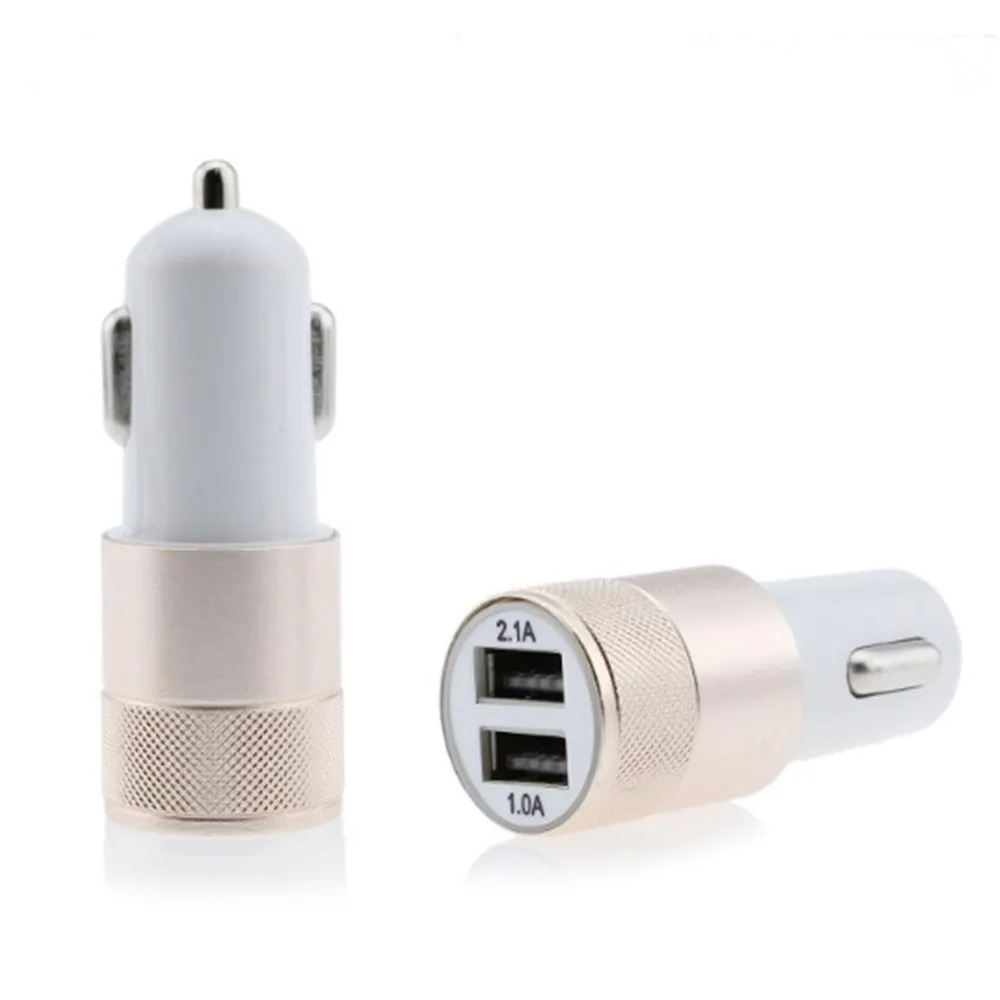 Двойной Переходник USB для зарядки в машине 3.1A автомобильное металлическое зарядное устройство для смартфона/планшета зарядное устройство для мобильного телефона