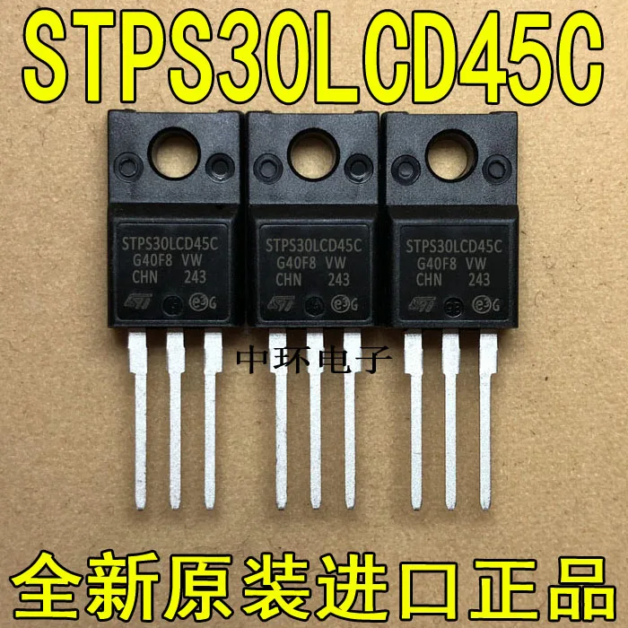 10 шт./лот STPS30LCD45C ST TO-220F 30A 45V