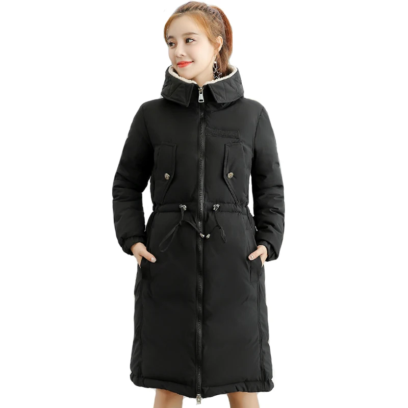 

New Fashion 2018 Women Winter Jacket Hooded Women's Jacket Winter Outwear Long Coat Ladies Parka High Quality Camperas Mujer