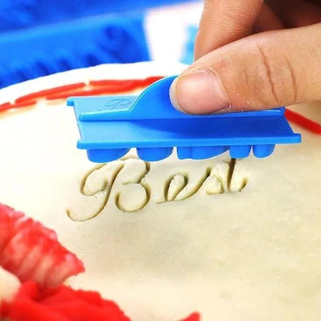 6 db/Beállított Áldási Betűk Boldog Születésnapot Legjobb Kívánságok Kézírás Torta Műanyag Fondant Gratulálok Domborító Penész - Image 3
