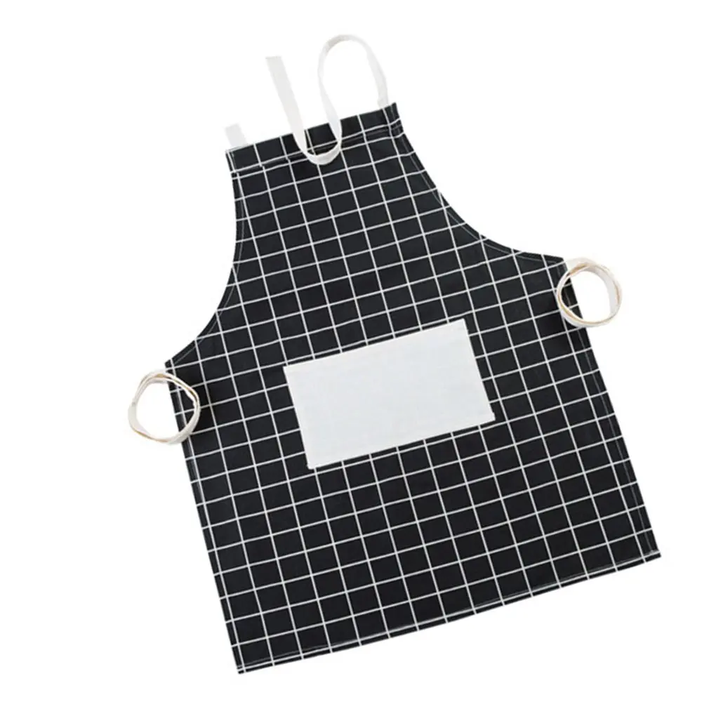 T2164 Kitchen Cotton And Linen Apron Oil-Proof Padded Waist Cooking Dress Korean Fashion Simple Adult Gown