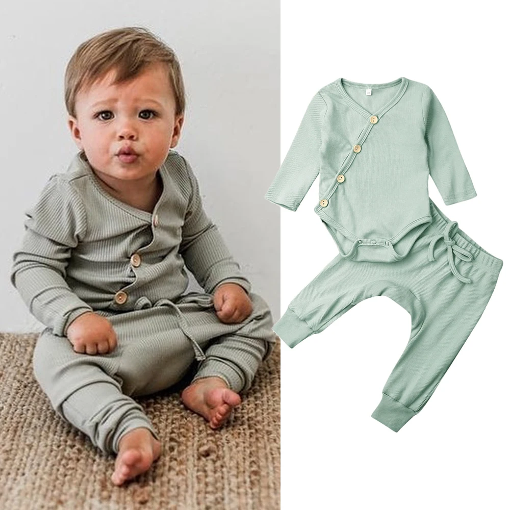 Emmababy Одежда для новорожденных мальчиков и девочек, удобный комбинезон, комбинезон, длинные штаны, комплект одежды