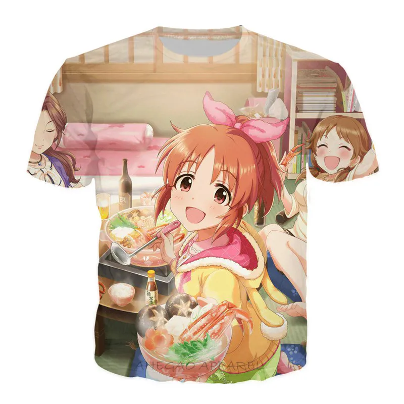 Kawaii аниме девушка футболка Harajuku вкусная еда Лето короткий рукав Футболка хипстер хип хоп для женщин/мужчин Уличная Забавные топы - Цвет: 11