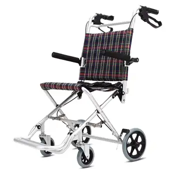 

Therapy-Supplies Wheelchair Foldable Lightweight Medical Wheelchair Footrest Backrest Transport Travel Portable Trolley