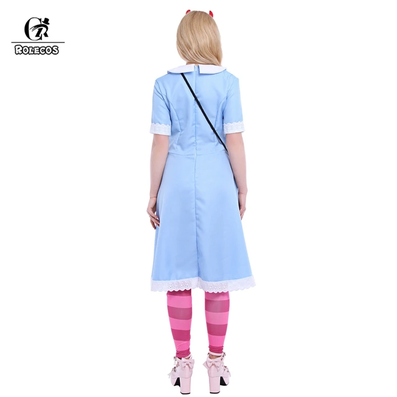 Женский костюм для косплея ROLECOS длинное голубое платье в стиле американского
