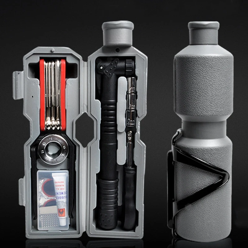 Bike Cycling Tire Repair Bottle Cage Tool Set Multi Folding Spoke Wrench