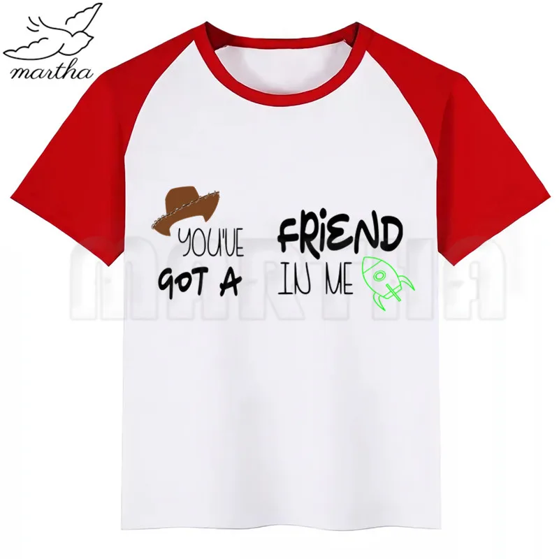 Toy Story/футболка для маленьких мальчиков и девочек с надписью «You't Got A Friend In Me», детский топ для мальчиков, Детская футболка с принтом, Забавные футболки, летние топы с короткими рукавами