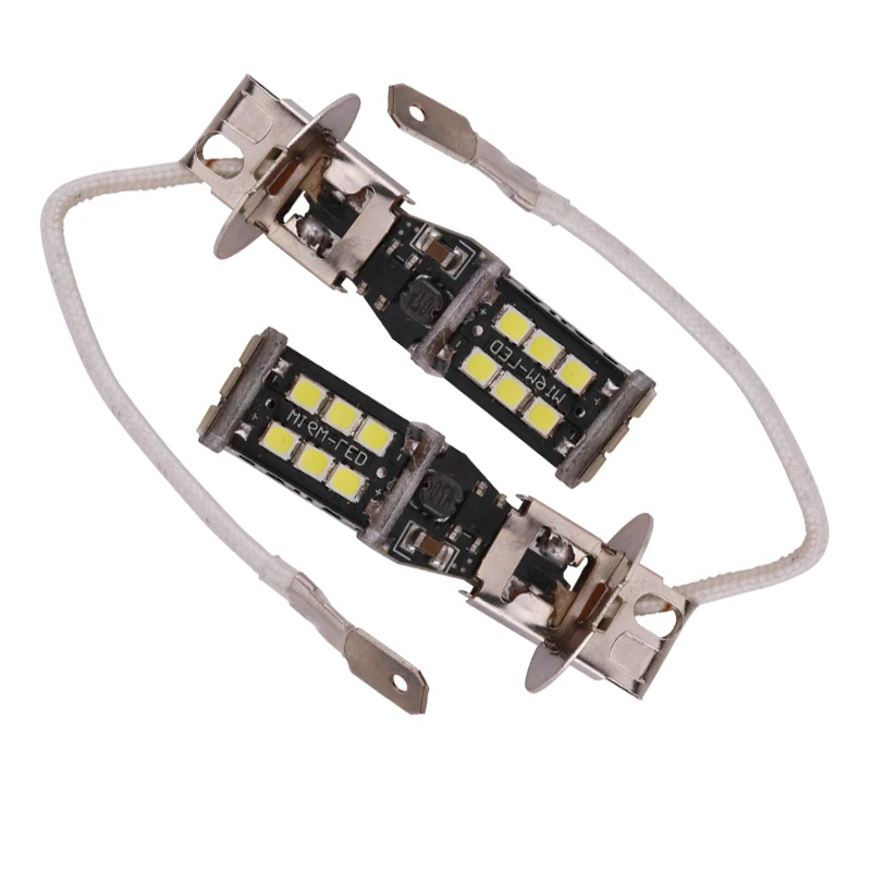 2 шт H3 светодиодные противотуманные лампы 2835 SMD 6000K Белый H3 дневные ходовые лампочки DC 12V