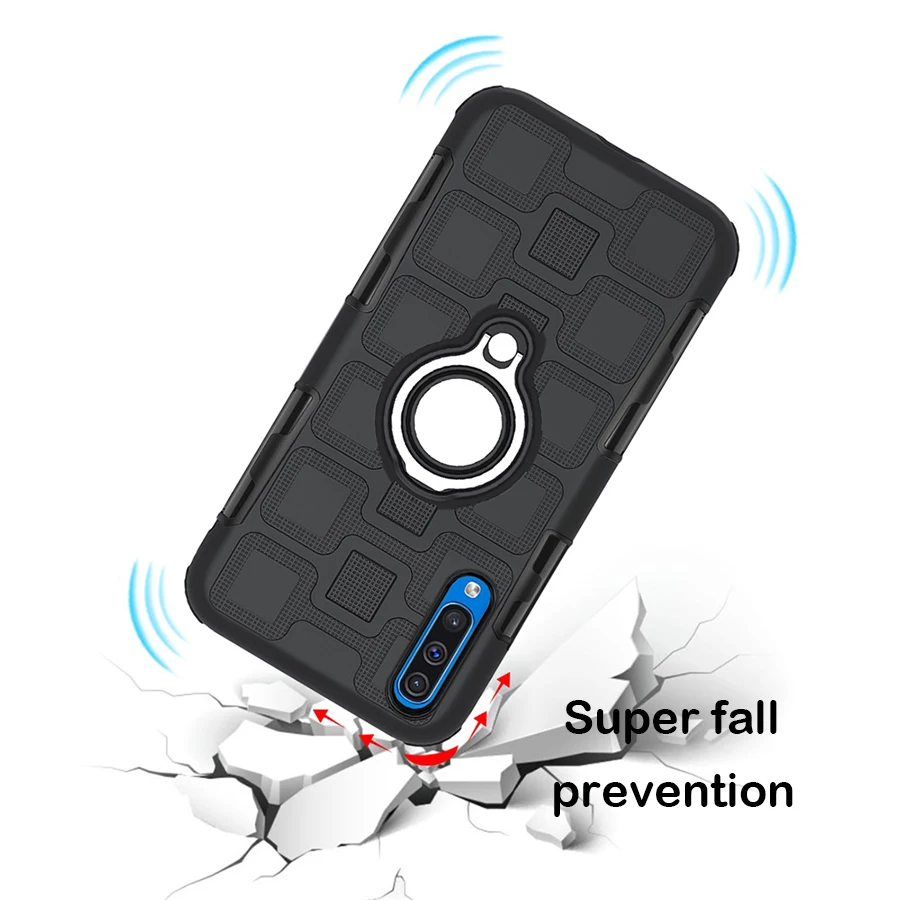 Противоударный чехол держатель для Samsung galaxy A10 20 30 40 50 60 70 M10 с магнитным кольцом