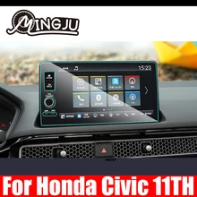 Protecteur d'écran trempé pour Honda Civic 11th 2022, 1 pièce, Film de protection pour le réaménagement, style de voiture, Navigation GPS