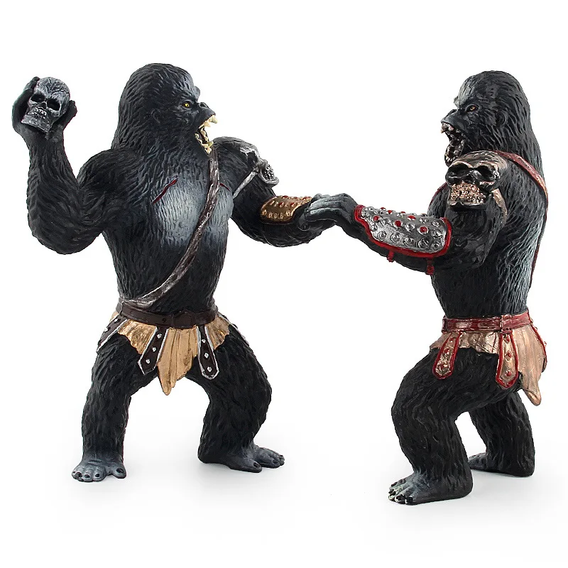 

Model Solid Black Gorilla Model Jingang Warrior Wild Animal Gorilla Garage Kit Decoration Toy