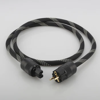 

Audiocrast P103&DW30 Copper HIFI Audio Power Cable Cord EU Schuko plug Gold plated schuko power cable