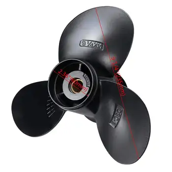 

Outboard Propeller 58100-93733-019 For Suzuki 8-20HP 9 1/4 x 10 Boat Aluminum Alloy Black 3 Blades 10 Spline Tooths R Rotation