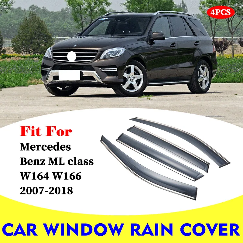 

For Mercedes Benz W164 W166 ML CLASS ML300 ML400 ML350 car window deflectors wind deflector sun guard rain vent cover trim