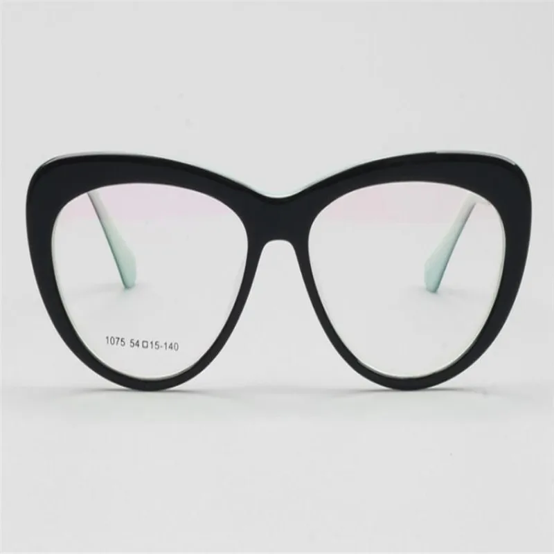MONGOTEN Cat Eye Design Unisex Retro Fashion Acetate Full Rim Frame Progressive Multi-focal Lens See Near Far Reading Eyeglasses